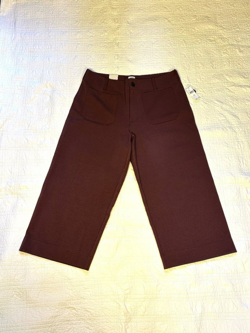 Maeve The Collette Knit Highrise Wide Leg Cropped Pants NWT